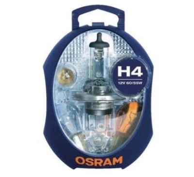 ZAROWKA ZASOBNIK ZAROWEK MINIBOX 12V H4 55W +ZAR.POMOC. + BEZP. EURO UNV1 KPL OSRAM