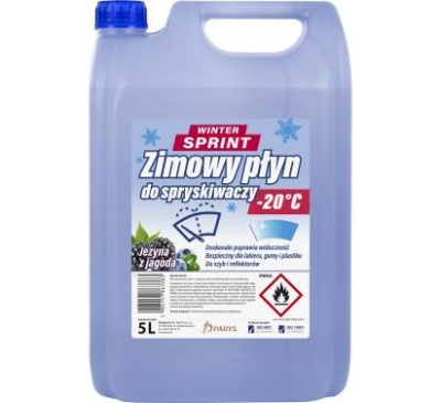 PLYN DO SPRYSKIWACZA WINTERSPRINT ZIMOWY PLYN DO SPRYSKIWACZY -20C MALINA Z POZIOMKA 5L ATAS
