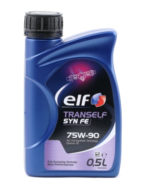 OLEJ ELF TRANSSYN FE 75W90 0,5L API:MT-1/GL-4/GL-5 SAE:J 2360 ZF TE-ML:02B 05B 12B 16F 17B 19C 21 B DAF 500ML ELF  ELF