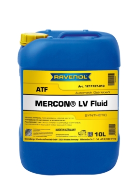 OLEJ RAVENOL ATF MERCON LV 10L FORD MERCON LV, 6R80, 6R140, 5R110, 6F50N, 6F35N, FORD WSS-M2C938-A, 10L RAVENOL  RAV1