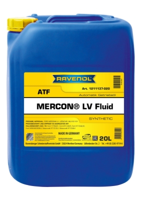 OLEJ RAVENOL ATF MERCON LV 20L FORD MERCON LV, 6R80, 6R140, 5R110, 6F50N, 6F35N, FORD WSS-M2C938-A, 20L RAVENOL  RAV1