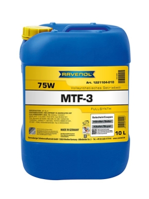 OLEJ RAVENOL MTF-3 75W 10L JWS2271, BMW MTF LT-3 2300 7533 818, BMW MTF LT-3 83 22 0 396 706 10L RAVENOL  RAV1