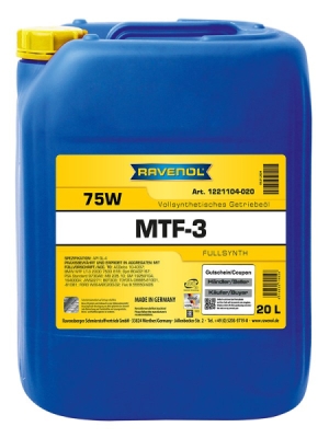 RAVENOL MTF-3 75W 20L JWS2271, BMW MTF LT-3 2300 7533 818, BMW MTF LT-3 83 22 0 396 706 20L RAVENOL  RAV1