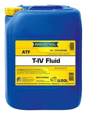 OLEJ RAVENOL ATF T-IV FLUID 20L TF-80SC, AW55-50SN AF40, AW6A-EL,JWS 3309, VW G 055 025 A2, VOLVO 1161540, MAZDA 20L RAVENOL  RAV1