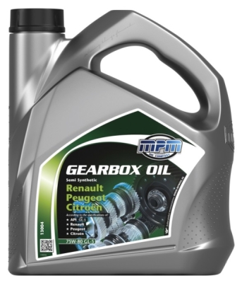 OLEJ MPM GEARBOX OIL 75W80 GL-5 SEMI SYNTHETIC RPC 4L SEMI SYNTHETIC API GL-5 CITROEN PEUGEOT RENAULT 4L MPM