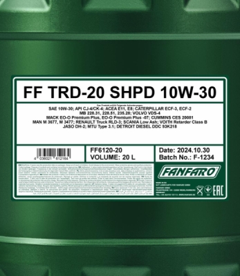 FANFARO TRD-20 SHPD-20 10W-30