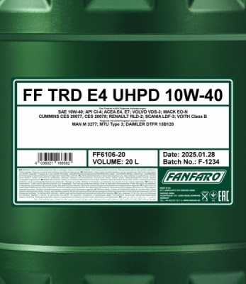 FANFARO TRD E4 UHPD-20 10W-40