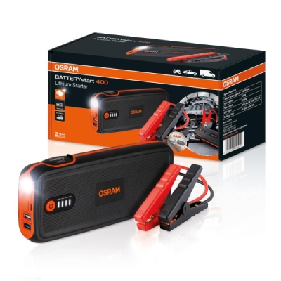 WYPOSAZENIE WARSZTATOW BOOSTER URZADZENIE ROZRUCHOWE KOMPAKTOWY JUMP STARTER LITOWY 400 _ 12V 16800MAH SZT OSRAM