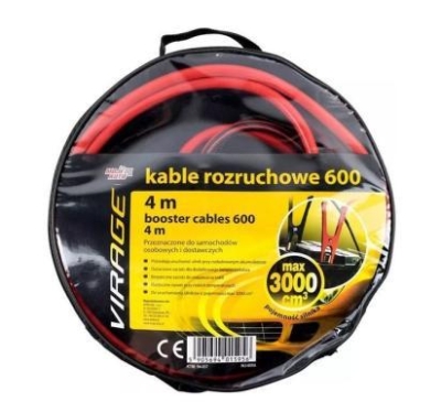 AKCESORIA PRZEWODY - KABLE ROZRUCHOWE 600A 4,0MB SZT VIRAGE SZT AMTRA VIRAGE  VIR