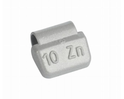 ZINK 10g, belagda slagvikter för lättmetallfälgar, grå, 100 st.