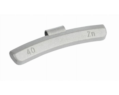 ZINK 40g, belagda slagvikter för lättmetallfälgar, grå, 50 st.