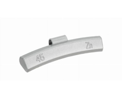 ZINK 45g, belagda slagvikter för lättmetallfälgar, grå, 50 st.