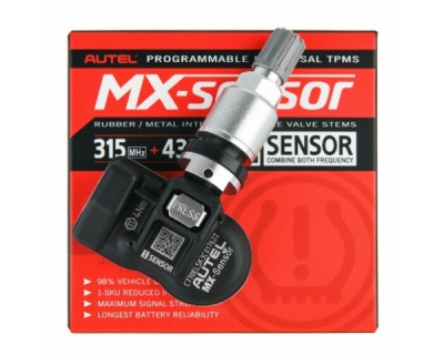 Autel 1-Sensor TPMS 433/315 MHz trycksensor med aluminiumventil