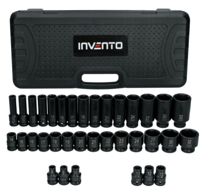 INVENTO 1/2" Krafthylssats – 35 delar (Långa & Korta)
