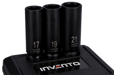 INVENTO 1/2" 17, 19, 21 mm 3 pcs. set of impact sockets
