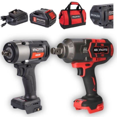 INVENTO A63R + A65 Impact Wrench Set + 2x 4Ah Battery + Charger + Bag