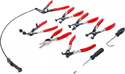 Hose clamp pliers set, 10 pcs.