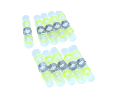 Hermetisk loddeforbindelse 6,8 mm – gul – 10 stk