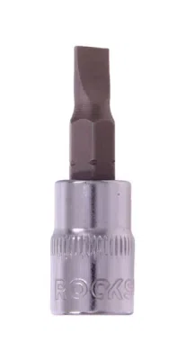 BITS SOCKET 1/4-tommer, SL5,5 – Slotted bit socket 5,5 mm i S2-stål (CRV50BV30)