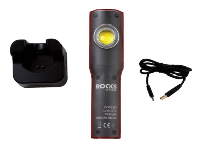 Arbejdslampe COB LED 10 W + 3 W, 1000 lm – Batteridrevet