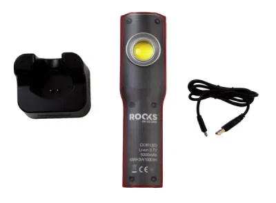 Arbejdslampe COB LED 10 W + 3 W, 1000 lm – Batteridrevet
