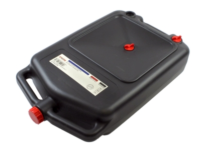 8 L Olieopsamler – Lukket PE-beholder til brugt olie (600 × 330 × 110 mm)