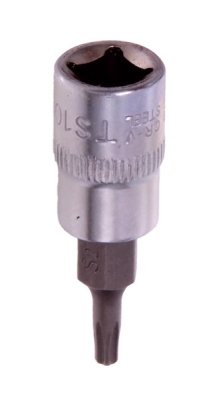 BITS SOCKET 1/4" TORX-5 MED HUL TS 10