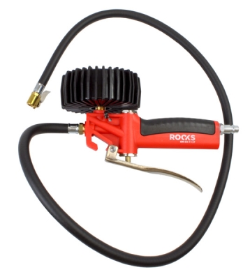 ROOKS OK-04.1137 Inflationspistol med 80 mm manometer – 10 bar