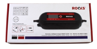 Smart Batterioplader 12/24V – Automatisk 8 A oplader til biler, motorcykler og båd