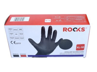 STRONG BLACK Nitrilhandsker XL – Sæt á 50 stk. (sort)
