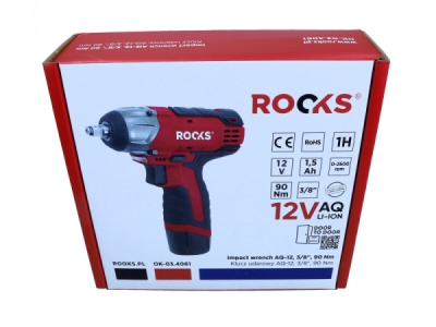 IMPACT WRENCH AQ-12 3/8" 90 Nm – 10,8 V Li-ion batteri & hurtiglader
