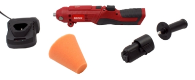 MINI Akku Polermaskine 10,8V Li-Ion – AQ-12 (0-2800 RPM) inkl. batteri, hurtigoplader og polerpad