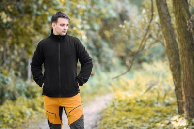 WORK FLEECE BASIC Arbejdsfleece – Sort – Str. L