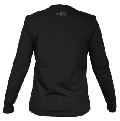 Langærmet T-shirt i bomuld – Sort – str. XXL