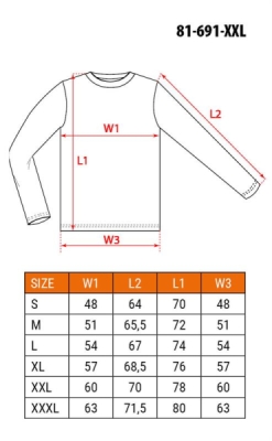 Langærmet T-shirt i bomuld – Sort – str. XXL
