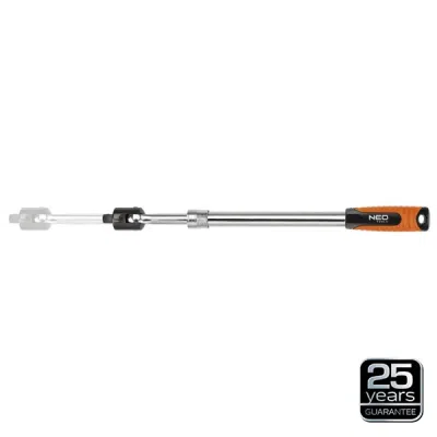Teleskopisk skralde-/topnøglehåndtag 1/2" – 470-620 mm (L), Krom-Vanadium stål