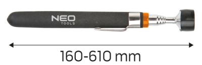 Magnetisk teleskopisk griber 160–610 mm – løftekapacitet 3 kg