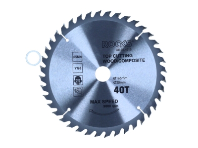 Rundsavklinge til træ – 165 x 20 mm, 65MN-YG8, 2,2 mm