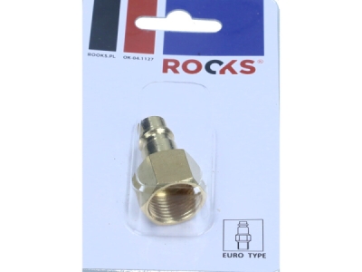 3/8" gevind hun – hurtigkobling til trykluft (messing, op til 12 bar)