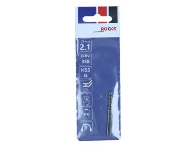 PRO Metal Bor HSS-G ∅ 2,1 mm, DIN 338 (135°), Højstyrke 2 stk