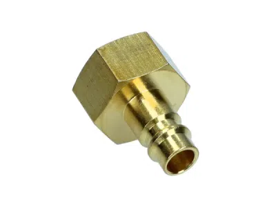 Messing hurtigkobling-plug 1/2" (hun) til trykluft – op til 12 bar