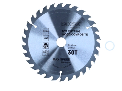 Rundsavklinge til træ – 165 x 20 mm, 65MN-YG8 (2,2 mm)