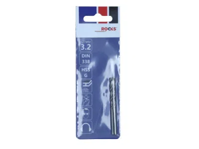 PRO metalbor HSS ∅ 3,2 mm – DIN 338, slebne skær (G), 135° spids – 2 stk