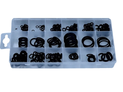 O-ring sæt i olie-resistent gummi – 18 typer, 225 stk.
