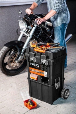 HD kompakt værktøjskasse på hjul – mobil arbejdsstation 40 x 40 x 70,5 cm