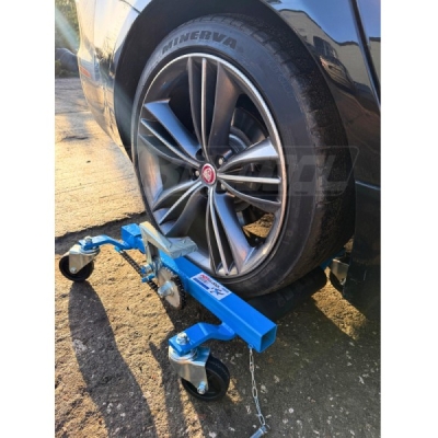 KB Global hjultræk/trolley til bugsering og løft af bilhjul – justerbar 31,5–71 cm, 750 kg pr. rulle