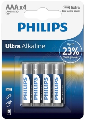 AAA Ultra Alkaline Batteri LR03, 4 stk.