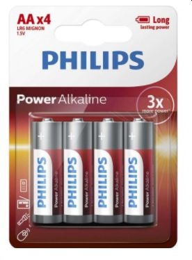 AA Power Alkaline Batteri LR6, 4 stk.