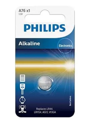 A76 1,5V Alkaline Batteri (LR44 / LR1154), 1 stk.