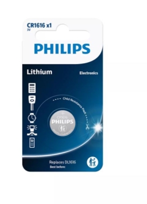 CR1616 3,0V Lithium Knapcellebatteri (16,0 × 1,6 mm), 1 stk.